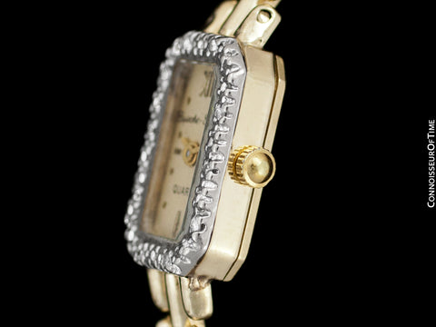 Bueche-Girod 14K Gold & Diamond Swiss Luxury Ladies Watch Bracelet Watch