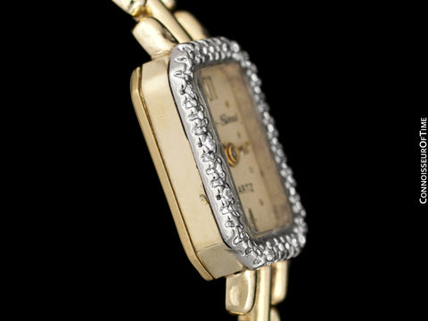 Bueche-Girod 14K Gold & Diamond Swiss Luxury Ladies Watch Bracelet Watch