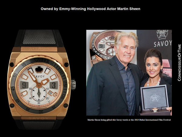 OWNED BY MARTIN SHEEN - Savoy Icon Extreme Massive Mens Rose Gold Tone Diver's Watch