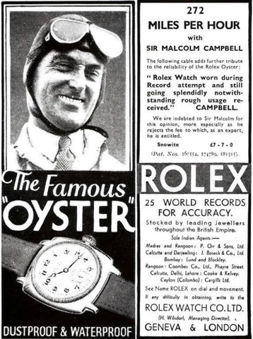 1938 Rolex Rare Early Oyster Vintage Mens Full Size Watch with Bow Tie Dial - Stainless Steel