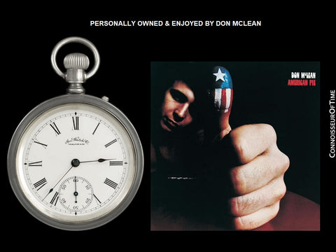Waltham Antique Pocket Watch - Personally Owned & Enjoyed By Don McLean with Two COAs