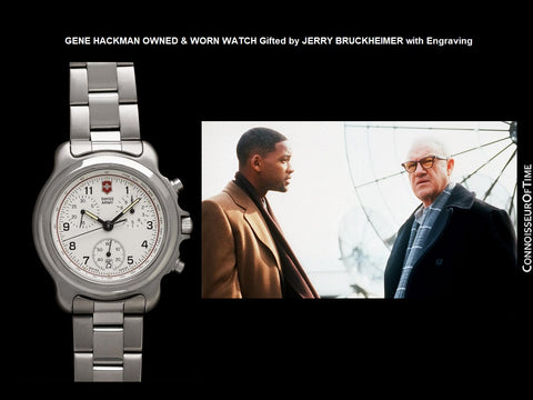Gene Hackman Owned & Worn Watch Gifted by Jerry Bruckheimer with Engraving For Enemy of the State - Double Provenance