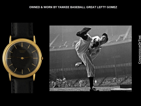 1982 Seiko Credor Vintage 18K Gold Mens Watch - OWNED & WORN BY YANKEE BASEBALL GREAT LEFTY GOMEZ