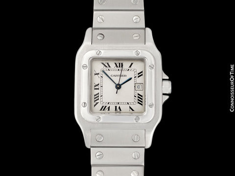 Cartier Santos Automatique Mens Bracelet Watch - Stainless Steel