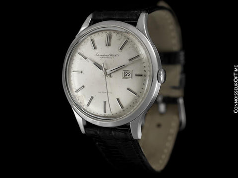 1963 IWC Vintage Mens Watch, Cal. 8531 Automatic with Date, Stainless Steel - Rare Oversized Example
