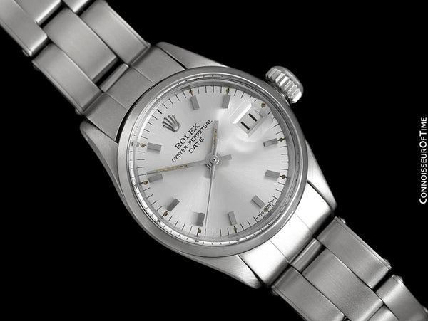 1961 Rolex Classic Vintage Ladies Date Datejust Watch, Silver Dial - Stainless Steel