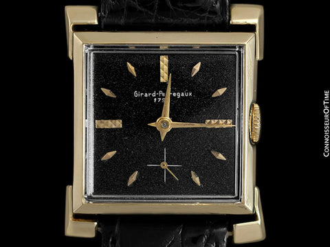1960's Girard Perregaux Vintage Mens Pagoda Style Lug Watch - 14K Gold
