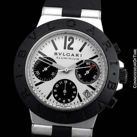 Bvlgari Bulgari Diagono Mens Panda Dial Chronograph Watch, AL38TA - Aluminum & Rubber