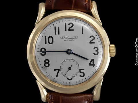 1957 Jaeger-LeCoultre Vintage Watch, Automatic with Bombe Lugs - 14K Gold