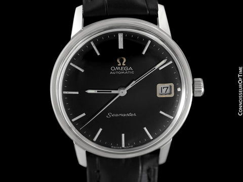 1970 Omega Seamaster Mens Vintage Watch with 565 Movement, Automatic, Quick-Setting Date - Stainless Steel