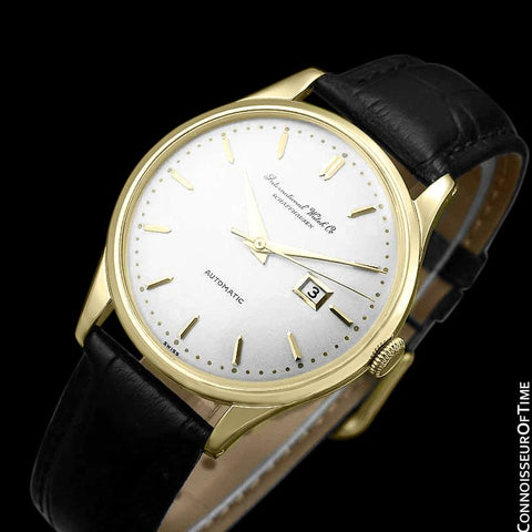 1963 IWC Vintage Mens Watch, Cal. 8541 Automatic with Date - 18K Gold Plated
