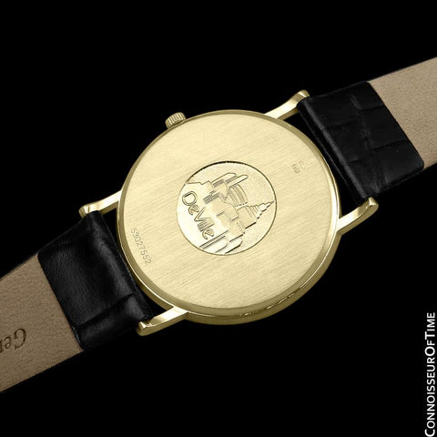 Omega De Ville Mens Midsize Ultra Thin Dress Watch - Near New Old Stock - 18K Gold