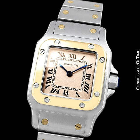 Cartier Santos Galbee Ladies Two-Tone Watch - Stainless Steel and 18K Gold
