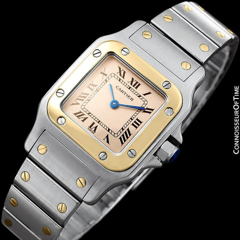 Cartier Santos Galbee Ladies Two-Tone Watch - Stainless Steel and 18K Gold
