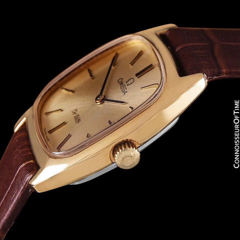 1980 Omega De Ville Vintage Ladies Watch - 18K Gold Plated & Stainless Steel