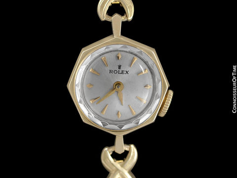 1968 Rolex Ladies Vintage Pre-Cellini Watch with Rare Boxes & Receipt - 14K Gold