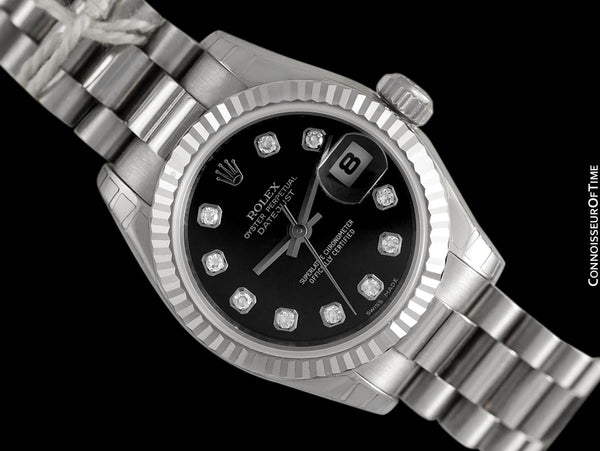 Rolex President Datejust Ladies 18K White Gold & Diamond 179179 Watch, $28,100 - Brand New & Unworn