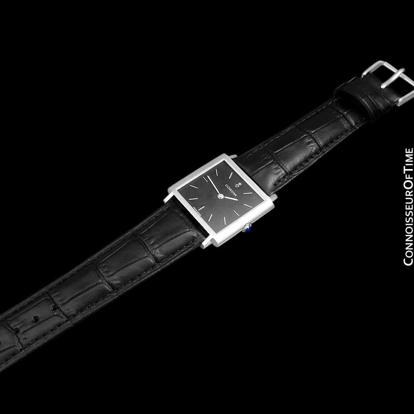 Corum Classic Vintage Mens Square Dress Watch - Stainless Steel