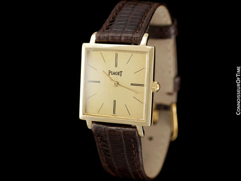 1960's Piaget Vintage Mens Midsize Watch with Award Winning 9P Movement - 18K Gold