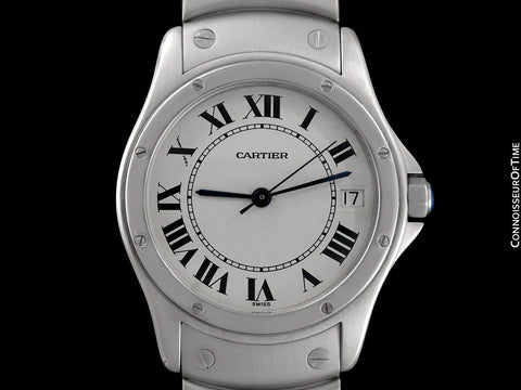 Cartier Santos Ronde Mens Unisex Bracelet Watch - Stainless Steel