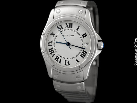 Cartier Santos Ronde Mens Watch, Automatic - Stainless Steel