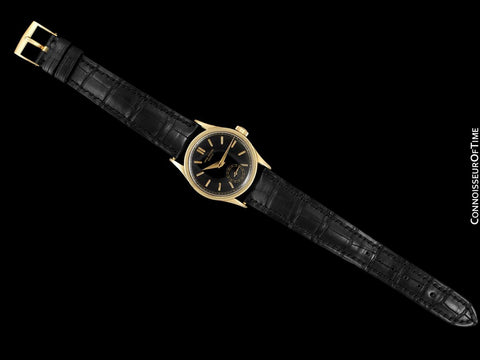 1941 Patek Philippe Vintage Calatrava Ref. 96 Mens Watch, 18K Gold - Rare Black Dial