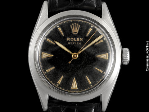 1953 Rolex Mens Vintage Oyster Precision Watch, Stainless Steel - Classic & Rare Design