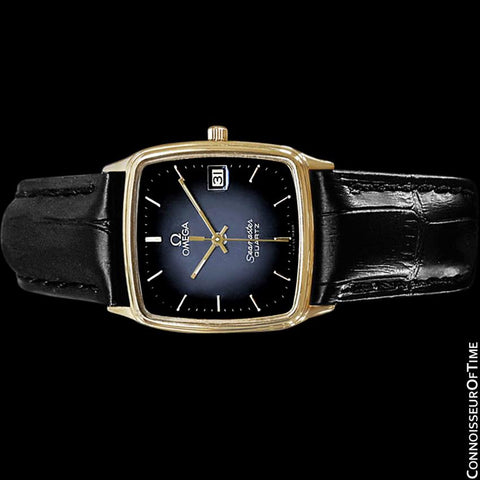 1985 Omega Seamaster Monaco Vintage Mens Quartz Watch - Stainless Steel & 18K Gold Plated
