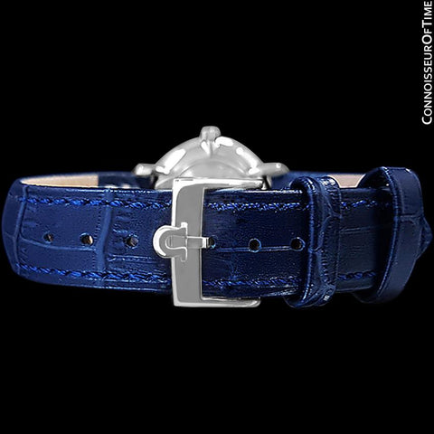 1970 Omega De Ville Vintage Mens Handwound Blue Vignette Dial Watch - Stainless Steel