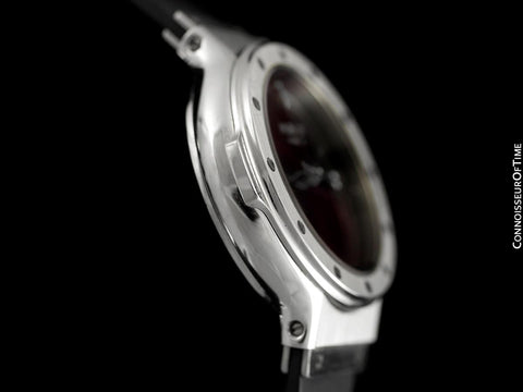 Hublot MDM Ladies Rubber Bracelet Wine Dial Watch - Stainless Steel