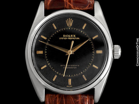1959 Rolex Oyster Perpetual Uncommon Vintage Mens Ref. 5552 Watch with Tropical Dial - Stainless Steel