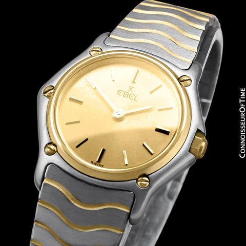 Ebel Classic Wave Ladies Two-Tone Mini Bracelet Watch - Stainless Steel & 18K Gold