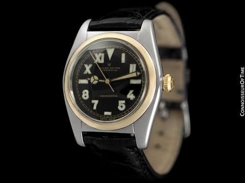 1948 Rolex Vintage Mens Two-Tone Bubbleback, Ref. 5011 with California Dial - Stainless Steel & 18K Gold