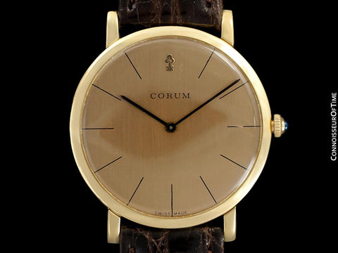 Corum Vintage Mens Ultra Thin Watch with Very Fine Frederic Piguet Based Movement - 18K Gold