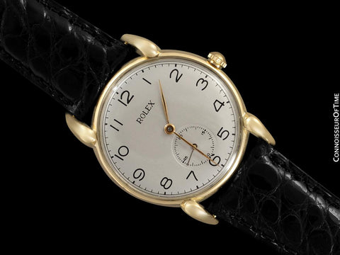 1940's Rolex Precision Vintage Mens Claw Lug Dress Watch - 18K Gold