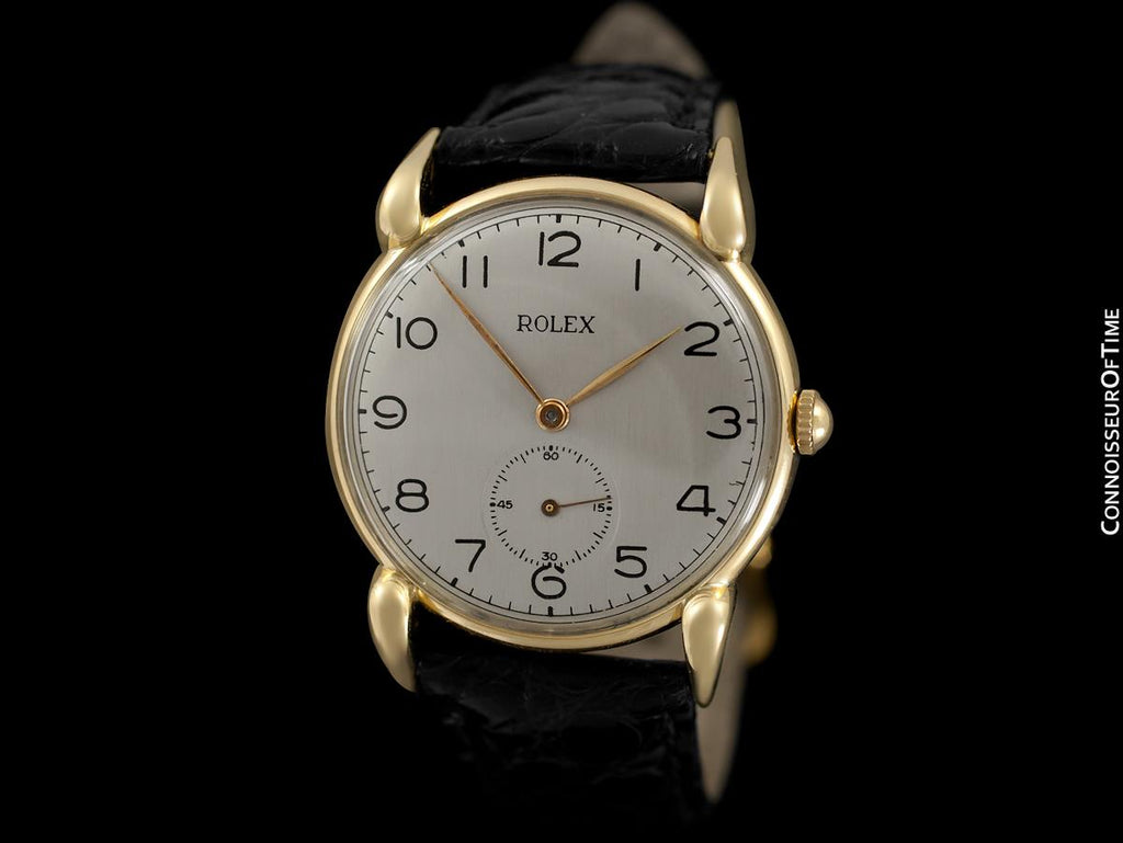 1940's Rolex Precision Vintage Mens Claw Lug Dress Watch - 18K 