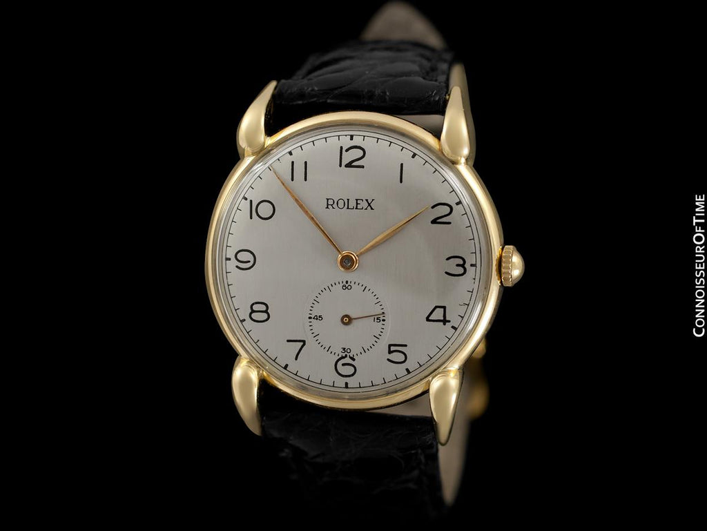 1940's Rolex Precision Vintage Mens Claw Lug Dress Watch - 18K Gold