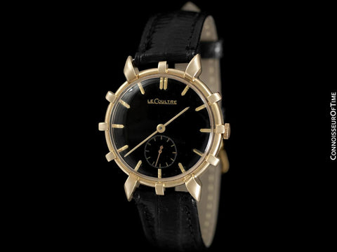 1951 Jaeger-LeCoultre Vintage Mens Watch, Rare Bradley II Model, 14K Gold - The Ships Wheel