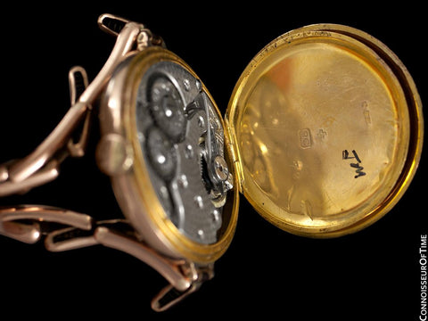 1920's Rolex Ladies Vintage Art Deco Dial Watch with Bracelet - 9K Rose Gold