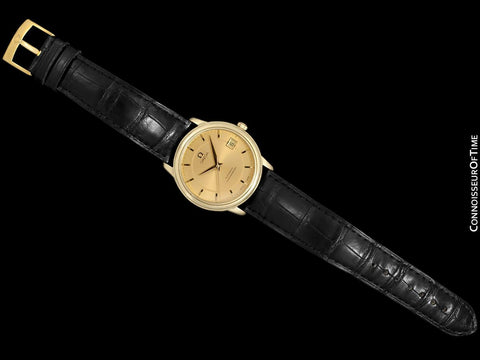Omega De Ville Prestige Mens Automatic Chronometer Dress Watch - 18K Gold