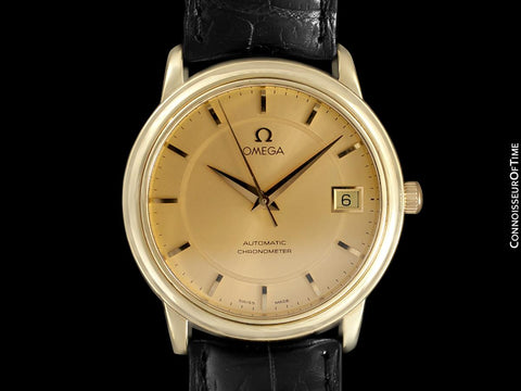 Omega De Ville Prestige Mens Automatic Chronometer Dress Watch - 18K Gold