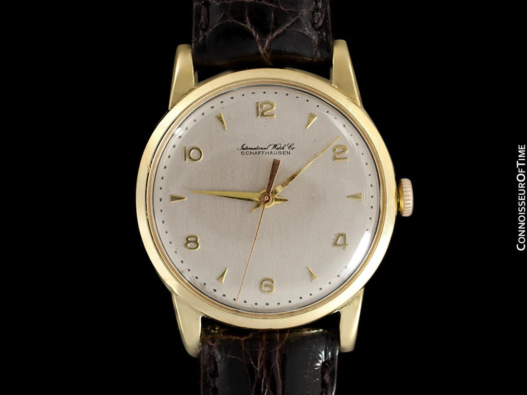 1958 IWC Vintage Mens Handwound Dress Watch, Caliber 89 - 18K Gold - Connoisseur of Time 1958 IWC Vintage Mens Handwound Dress Watch, Caliber 89 - 18K Gold - Connoisseur of Time