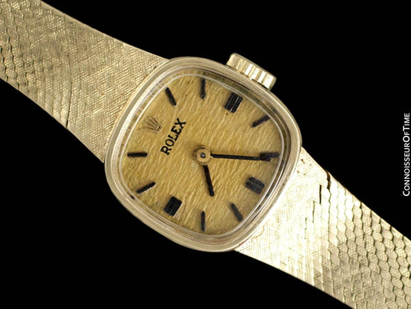 1960's Rolex Ladies Vintage Dress Bracelet Watch - 14K Gold
