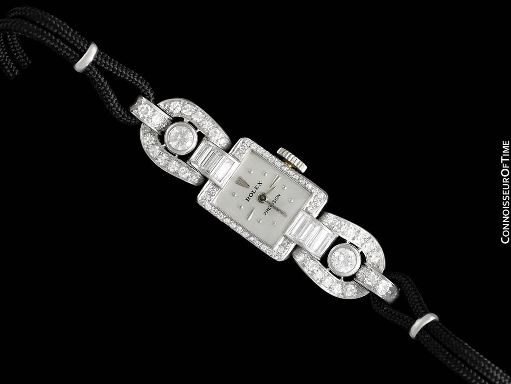 Rolex Geneve Platinum Edge Quartz Watch 1940's Rolex Ladies