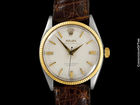 1957 Rolex Oyster Perpetual Classic Vintage Mens Automatic Watch, Ref. 6567 - Stainless Steel & 18K Gold