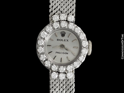 1960's Rolex Ladies Vintage Cocktail Watch - 18K White Gold & Diamonds