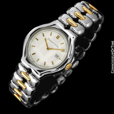 Tiffany & Co. Tesoro Mens Quartz Watch - Stainless Steel & Solid 18K Gold