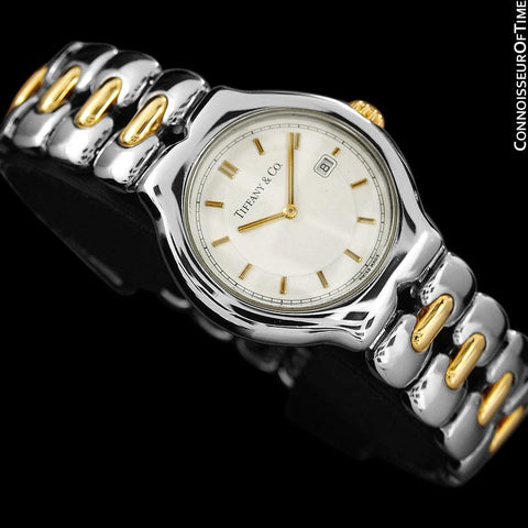 Tiffany & Co. Tesoro Mens Quartz Watch - Stainless Steel & Solid 18K Gold