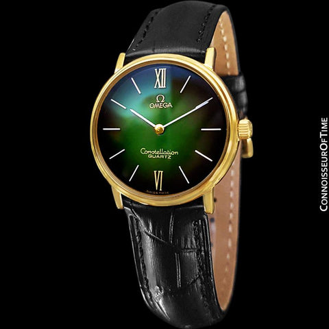 1979 Omega Constellation Mens Vintage Quartz Accuset Watch - 18K Gold Plated
