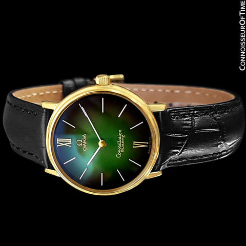 1979 Omega Constellation Mens Vintage Quartz Accuset Watch - 18K Gold Plated